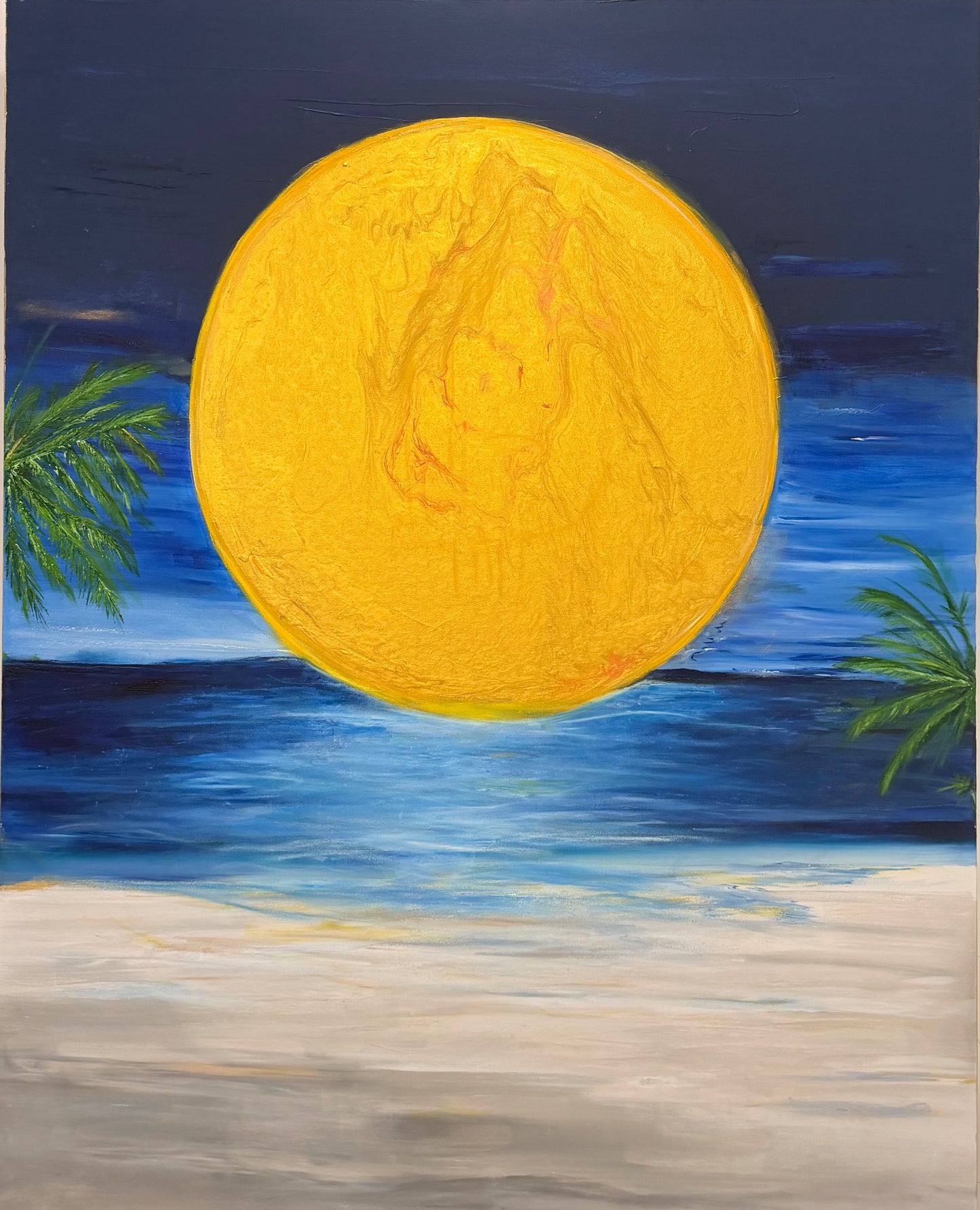 The Bright Moon over the Sea